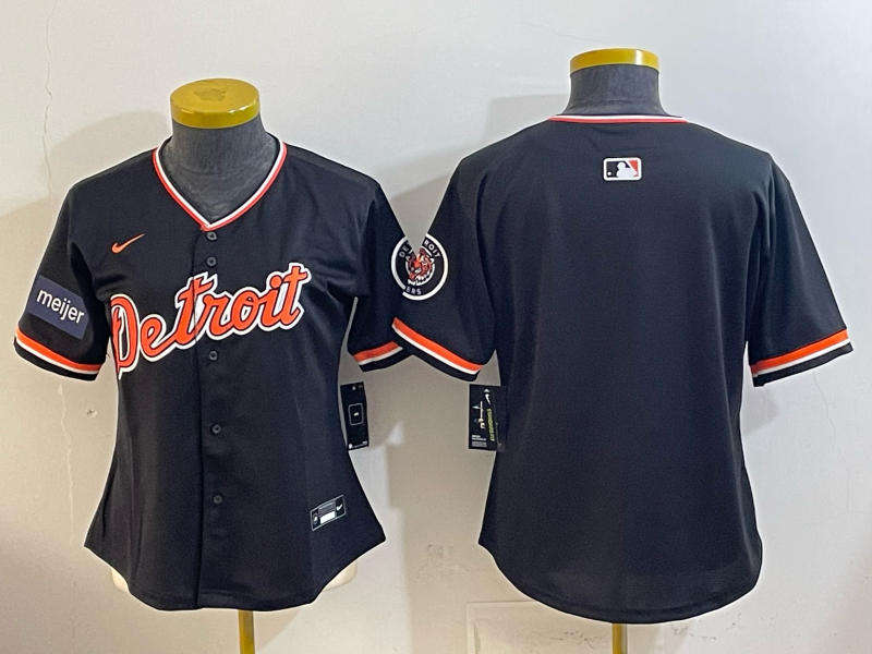 women Detroit Tigers blank black Nike 2026 MLB Jersey 0414001->women mlb jersey->Women Jersey